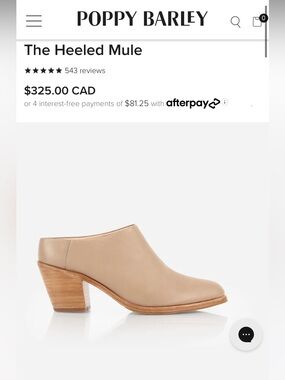 Poppy Barley Heeled Mule